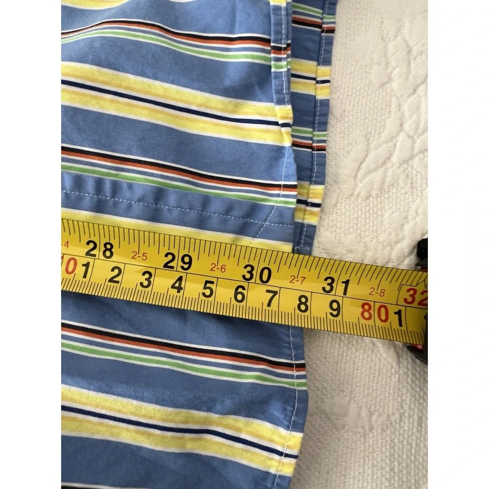 Polo Ralph Lauren Mens XL Blue Multicolor Stripe Classic Fit Button Down Pony